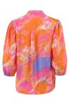 Continue - Bluse - Arendse Waterprint - Orange/Pink