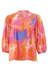Continue - Bluse - Arendse Waterprint - Orange/Pink