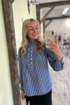 Continue - Bluse - Ariana Stripe 14571 - Blue Stripe 