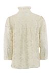 Continue - Bluse - Arianna lace l/s - Off White
