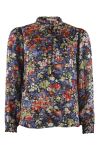 Continue - Bluse - Asta Blue Flower Print - Blue Flowerprint