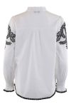 Continue - Bluse - Asta With Embrodery - White Black Embrodery