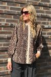 Continue - Bluse - Chania Leo With Chambre - Leo Print Sand