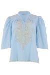 Continue - Bluse - Isa Embrodery - Light Blue