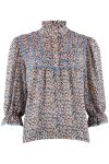 Continue - Bluse - Isabella bluse Flowers - 205 Blue Flower