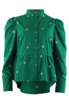 Continue - Bluse - Karen Black Embrodery - Green With White