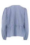 Continue - Bluse - Kiss stripe L/S - White/Blue stripe