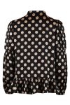 Continue - Bluse - Line Dot Blouse - Black Dot