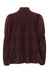 Continue - Bluse -Sanna Gold Buttons - Bordeaux
