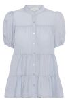 Continue - Bluse - Sanna Stripe SS - Light Blue