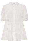 Continue - Bluse - Sanna Stripe SS - White
