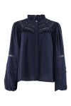Continue - Bluse - Sienna Emb - Navy Blue
