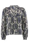 Continue - Bluse - Silke - Blue Flower