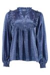 Continue - Bluse - Silke Shinny Jaquard - Sky Blue