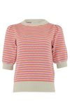 Continue - Bluse - Sille Stripe Lyrex - Pink/Orange Stripe