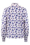 Continue - Bluse - Viola Shirt - White With Blue Print
