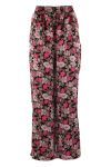 Continue - Bukser - Lea Multiflower Pants - Black Flowerprint