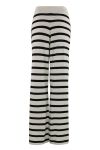 Continue - Bukser - Rita Knit Pants - Sand With Black Stripe