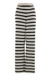Continue - Bukser - Rita Knit Pants - Sand With Black Stripe