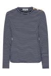 Continue - Bluse - Daimi - Navy Blue Stripe