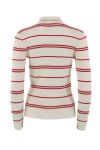 Continue - Bluse - Eva Polo Knit Stripe - Red Stripe
