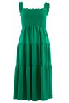 Continue - Kjole -  Beth Smock Dress - Grass Green