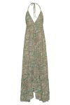 Continue - Kjole - Dolly Strap Dress - Green small Paisley 