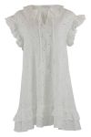 Continue - Kjole - Lee Fringels Dress - White