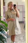 Continue - Kjole - Milli Patch Dress SS - Sand