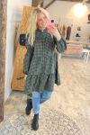Continue - Kjole - Sanna Dress - Army Check