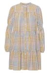 Continue - Kjole - Sanna Multicheck Dress - Multi Yellow Check