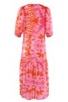 Continue - Kjole - Thyra Dip Dyd - Orange Print