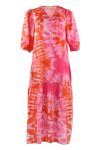 Continue - Kjole - Thyra Dip Dyd - Orange Print