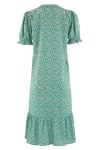 Continue - Kjole - Thyra Green Flower - New Green Flowers