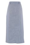 Continue - Nederdel - Ava Stripe Skirt - Blue/White