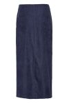 Continue - Nederdel - Linnea Skirt Velvet - Blue