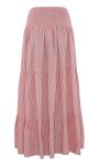 Continue - Nederdel - Majse Stripe Skirt - Red Stripe