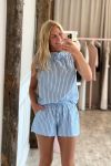 Continue - Shorts - Lis Shorts stripe - Blue Stripe