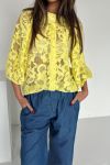 Continue - Bluse - Sia Big Lace - Yellow