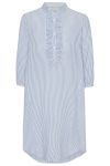 Continue - Skjorte - Perle Long Shirt - Blue/White