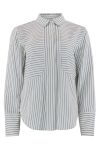 Continue - Skjorte - Selma New Stripe - Offwhite/Blue Stripe