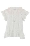 Continue - Top - Lee Fringles Anglaise SS - White