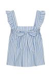 Continue - Top - Lulu Bow Top 14563  - Light Blue Stripe