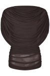Neo Noir - Top - Cottuna Drapy Mesh Top - Brown