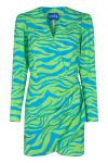 Crás - Kjole - Yvonne Dress - Zebra Green/Blue