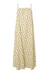 Pieces - Kjole - Parker Strap Midi Dress - French Vanilla Brown polka dots (Levering midt maj)