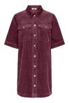 JDY - Kjole - Shiraz S/S Button Dress - Fig (Levering midt august)