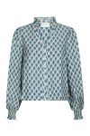 Neo Noir - Bluse - Delsie Print Blouse - Smoke Blue