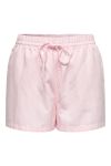 JDY - Shorts - Lala MW Shorts - Chalk Pink/Créme Stripes