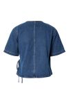 Pieces - T-shirt - Fibbo Ss Denim Top - Medium Blue Denim